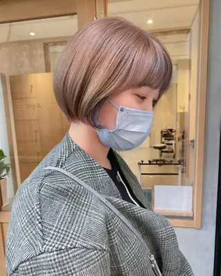 ショート カラー 板谷みさき /艶ボブ/藤沢美容室のヘアスタイル