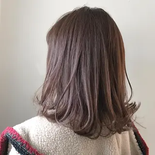 ミディアム カラー ブリーチなしで透明感 艶カラー【Ryo】のヘアスタイル