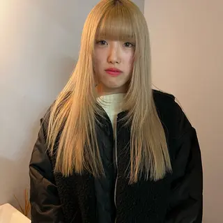 ロング 舟橋耀/ブリーチカラ ー/レイヤーカットのヘアスタイル