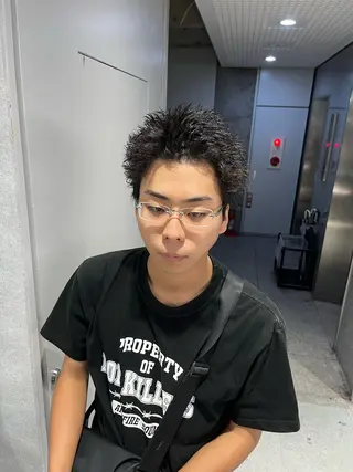 ショート カラー パーマ メンズ 🔥スパイキー 特化🔥菊水皐暉🔥のヘアスタイル