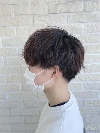 ショート カラー パーマ メンズ 🪞髪質改善カラー× レイヤー河村真聖🪞のヘアスタイル