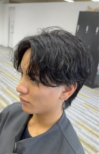 ミディアム パーマ メンズ 【メンズ特化】岩瀬 武【メンズパーマ】のヘアスタイル