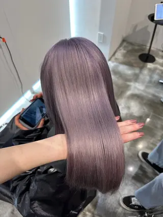 ロング カラー Yumeno☘️ /韓国/ワンカラーのヘアスタイル
