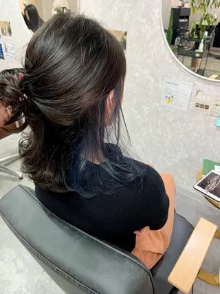 ミディアム カラー 池田 真衣のヘアスタイル