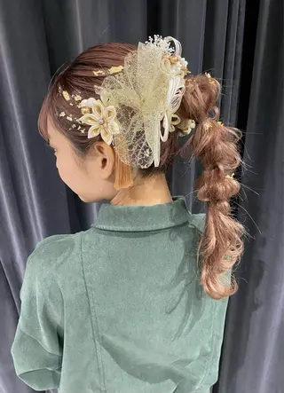 ロング ヘアアレンジ セットサロン      ラフテル所属・大阪/ヘアアレンジ /似合わせset💐のヘアスタイル