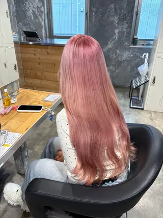 ロング カラー ハイトーンブロンド 横浜💞ミオのヘアスタイル