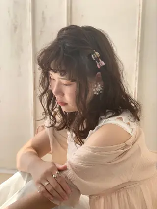 ミディアム ヘアアレンジ Sana / 韓国ヘア / カラーのヘアスタイル