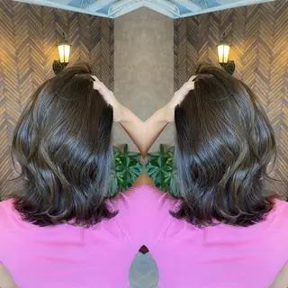 ミディアム カラー tocca 💜石田愛結💜のヘアスタイル