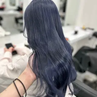 セミロング カラー 赤みなし艶カラー🍈 ユウナ🍈🤍のヘアスタイル