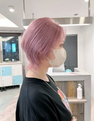 ミディアム ♡似合わせハイトーン ♡maiのヘアスタイル