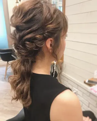 ミディアム ヘアアレンジ ⭐️ アユミ⭐️のヘアスタイル