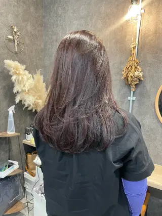 セミロング カラー いなみね はるきのヘアスタイル
