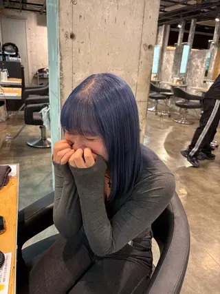 セミロング カラー ハイトーン 横浜💞ミオのヘアスタイル