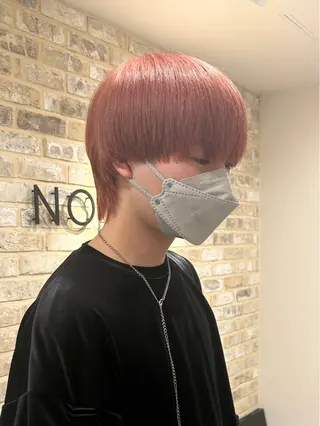 カラー メンズ ハイトーン/ ウルフ/suzuhaのヘアスタイル