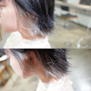 ショート カラー ハイトーン/レイヤー /ケアブリーチ石川治のヘアスタイル