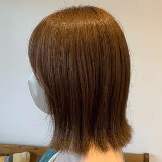 ミディアム カラー 安部 美里のヘアスタイル