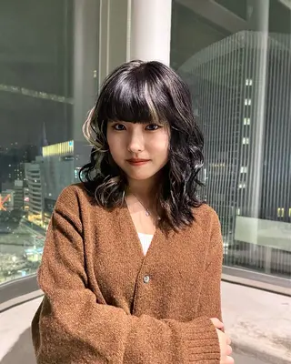 ミディアム カラー ALBUM銀座‪‪ RURUKA‪‪❤︎のヘアスタイル