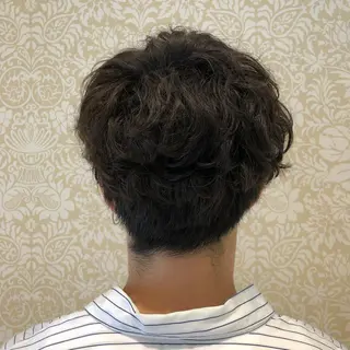 ミディアム パーマ メンズ 🐠寒色系×パーマ 櫻井　麿偉🐏のヘアスタイル