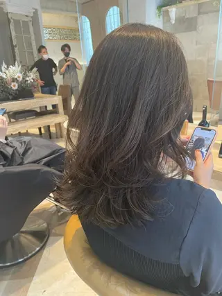 ミディアム カラー 韓国ヘア/髪質改善 /Harunaのヘアスタイル