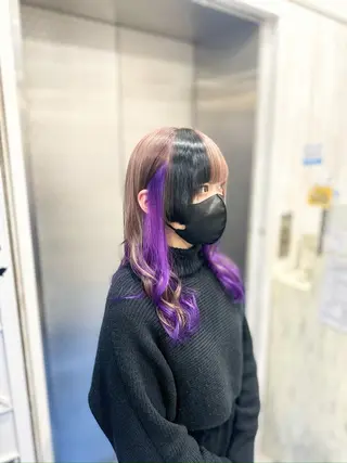 ミディアム white．梅田所属・GATE. カラーモデル募集のヘアスタイル