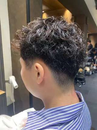 ショート パーマ メンズ 韓国ヘア/銀座/ 艶髪/ウチダのヘアスタイル