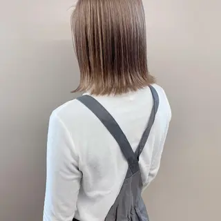 ミディアム ブリーチ縮毛矯正 齊藤翔太のヘアスタイル