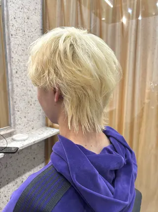 ショート カラー メンズ lani hair salon所属・SHOTO ハイトー ン/デザインカラーのヘアスタイル