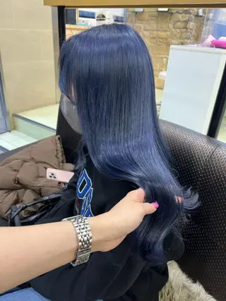 セミロング カラー 海外girl🤎 透明感ベージュmaoのヘアスタイル