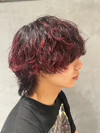 ミディアム カラー パーマ 🔱メンズパーマ特化 🔱山下和輝のヘアスタイル