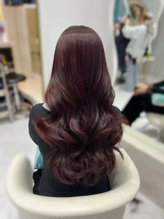 ロング カラー 名古屋/透明感カラー /韓国ヘア/高木梨帆のヘアスタイル