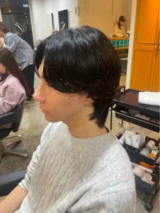 ミディアム パーマ RIN／韓国ヘア レイヤーカットのヘアスタイル