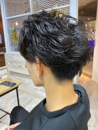 パーマ メンズ 波巻きスパイラル/ メンズパーマ/ゆうひのヘアスタイル