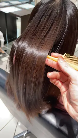 ロング 縮毛矯正 🎨銀座のヘアスタイル