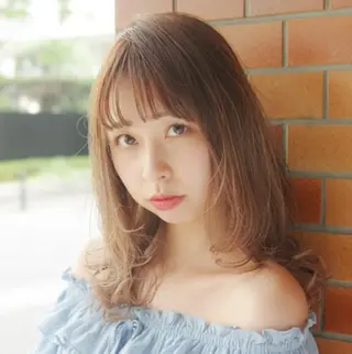 ミディアム ba-boo 広島のヘアスタイル