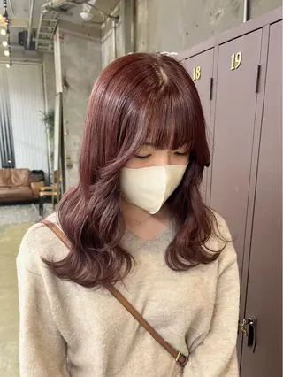 ロング カラー パーマ/オリーブ/ 酸性ストレート/ゆなのヘアスタイル