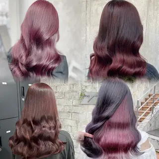 ロング カラー ブリーチなしピンク RIKU🎈のヘアスタイル