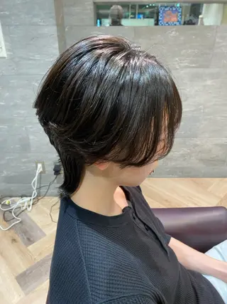 ショート カラー パーマ メンズ メンズ特化/フェザー /パーマ/伊勢元のヘアスタイル