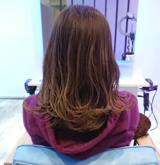 セミロング カラー ヘアアレンジ 小林 伸行のヘアスタイル