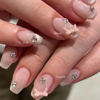 ネイル honoka ガーリーネイル໒꒱のネイルデザイン