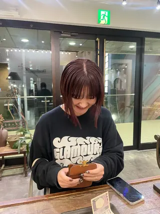 ミディアム 沼田 彩虹のヘアスタイル