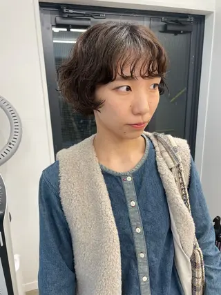 ショート カラー パーマ pole所属・【pole】 minaのヘアスタイル