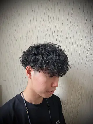 ショート パーマ メンズ 【メンズ特化】金沢 /片町　髙木　功基のヘアスタイル