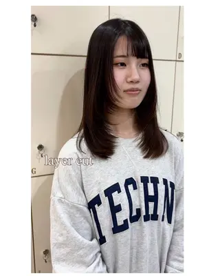 セミロング 韓国ヘア／艶カラー minamiのヘアスタイル