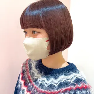 ミディアム カラー 似合わせカット/ ハイトーンchimiのヘアスタイル