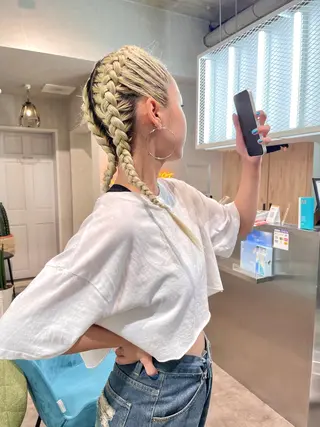 ヘアアレンジ スミレ /メンズ /コーンロウのヘアスタイル