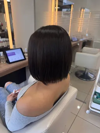 ミディアム 艶カラー/ベージュ カラー/tuburaのヘアスタイル