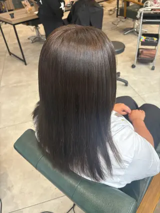 セミロング 暗髪/透明感カラー /hyugaのヘアスタイル