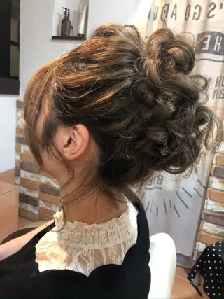 ミディアム ヘアアレンジ 🦋透明感 艶カラー Rie🦋のヘアスタイル