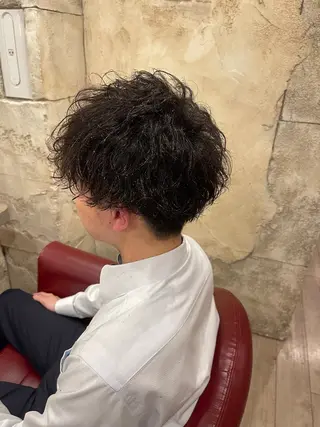 ショート パーマ メンズ ショート/ボブ アンドウ☺︎のヘアスタイル