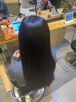 ロング 髪質改善＆トリートメント over hair所沢店所属・韓国風/レイヤー/ 𝑵𝒂𝒏𝒂🩶のヘアスタイル